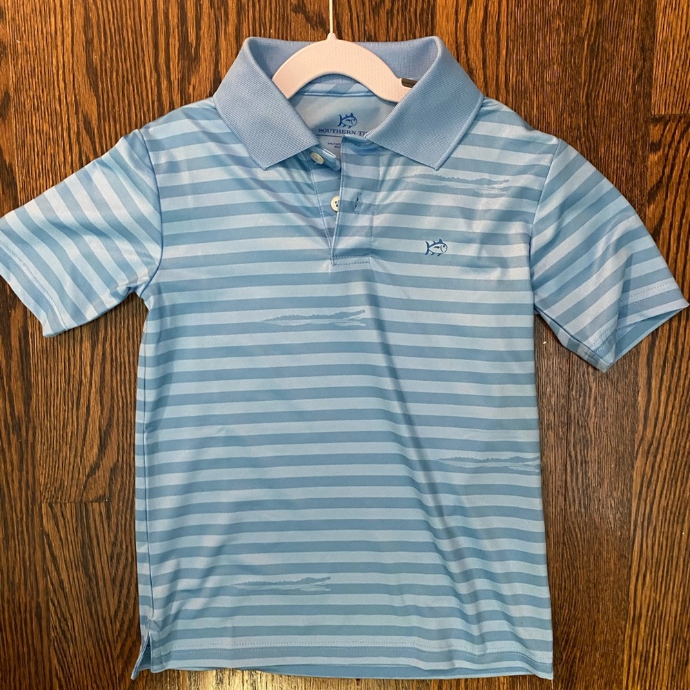 Southern Tide Boys Blue Polo size Small (6-7) EUC